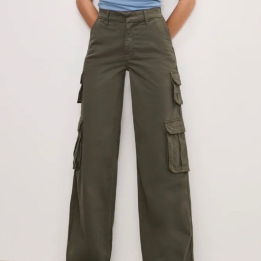 Good American Good Skate Twill Cargo Pants, Size 6, 28